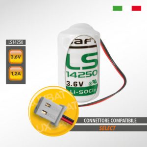 BATTERIA PER ANTIFURTO LITIO 3,6V 1,2AH 1/2AA SELECT SAFT